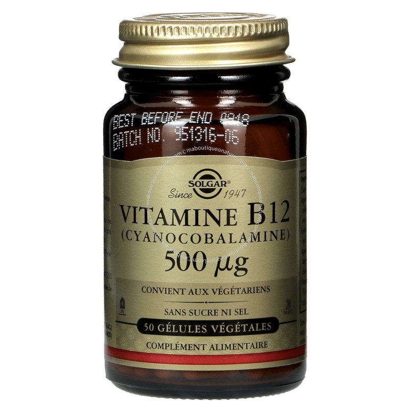 Vitamine B12 Solgar klessentiel.com